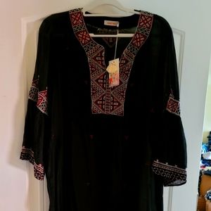 Johnny Was Ava Flare sleeve tunic NWT Grey